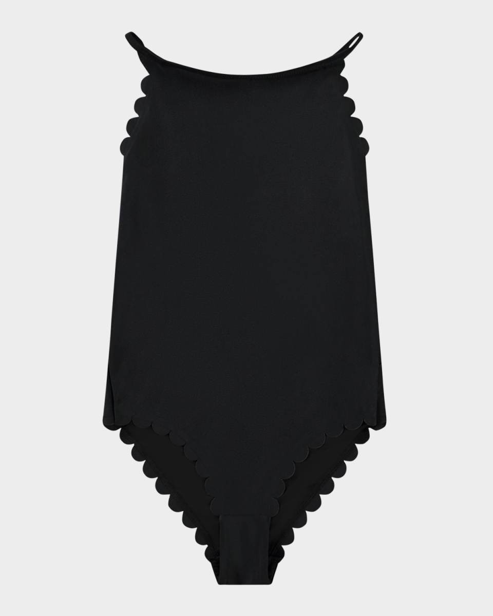 Girl's Noelle Scalloped One-Piece Swimsuit, Size 8-14